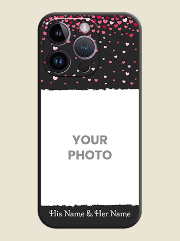 Custom Fall in Love with Your Partner  on Photo on Space Black Soft Matte Phone Cover - iPhone 14 Pro - alternate view