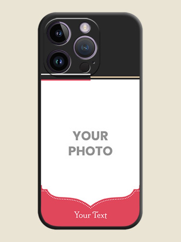 Custom Classic Plain Design with Name on Photo on Space Black Soft Matte Phone Cover - iPhone 14 Pro - alternate view