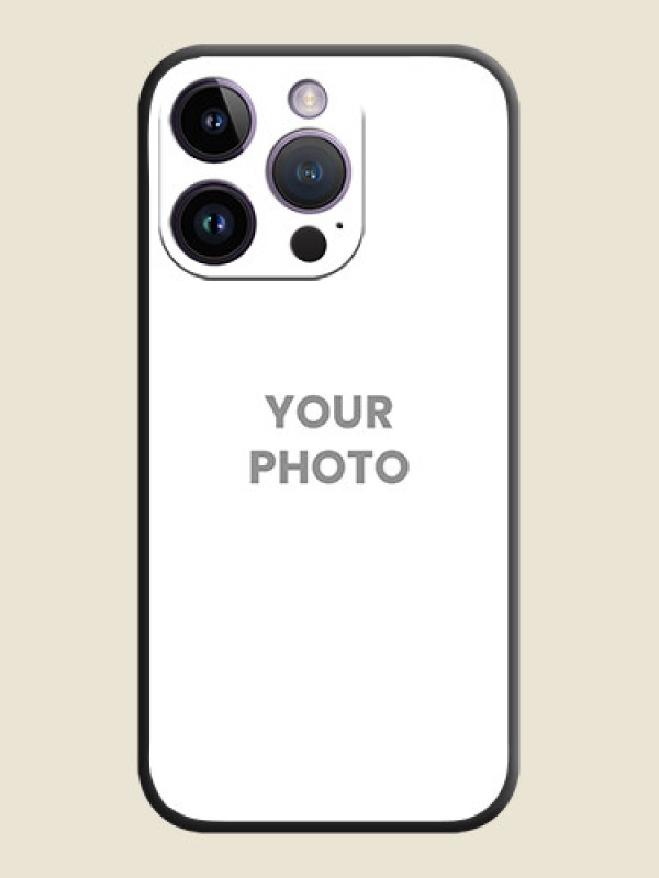Custom Full Single Pic Upload On Space Black Personalized Soft Matte Phone Covers -Apple Iphone 14 Pro - alternate view