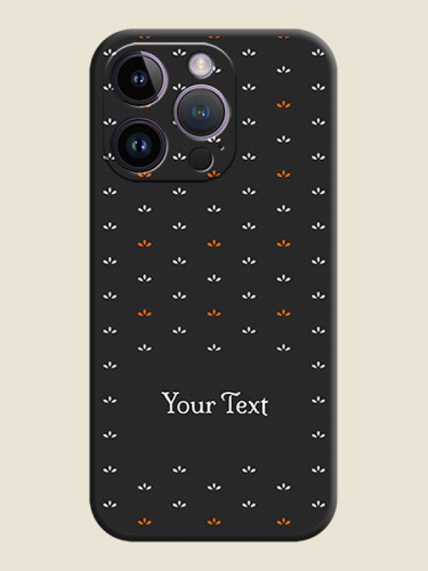 Custom Simple Pattern With Custom Text On Space Black Personalized Soft Matte Phone Covers -Apple Iphone 14 Pro - alternate view