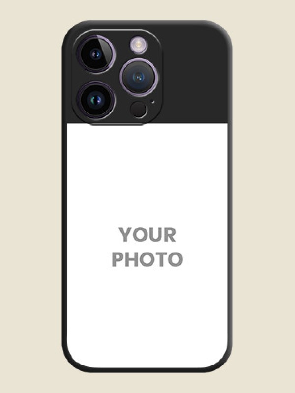 Custom Image Upload With Space Black Color On Custom Soft Matte Mobile Back Cover - iPhone 14 Pro - alternate view