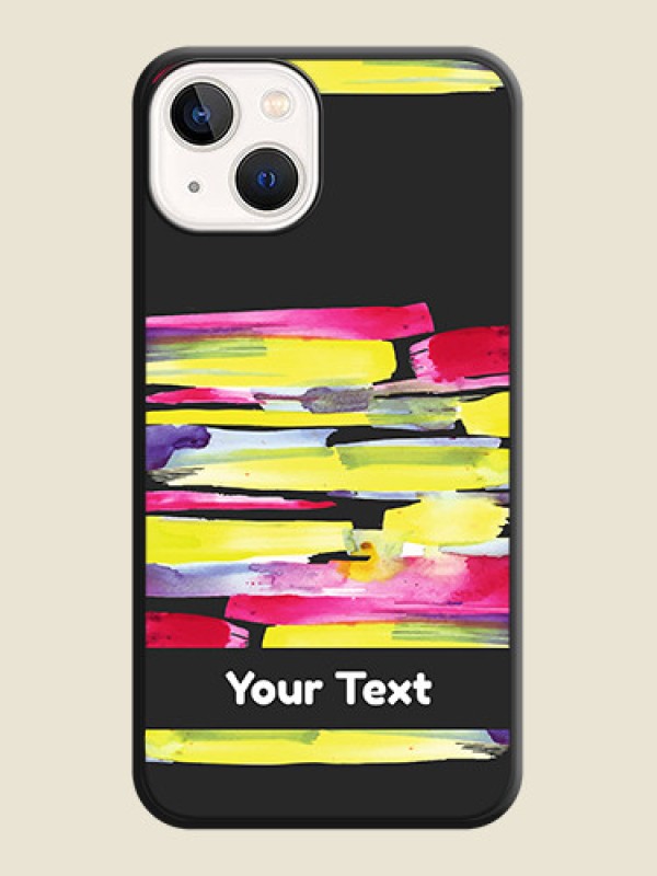 Custom Brush Coloured on Space Black Personalized Soft Matte Phone Covers - Apple iPhone 14 - alternate view