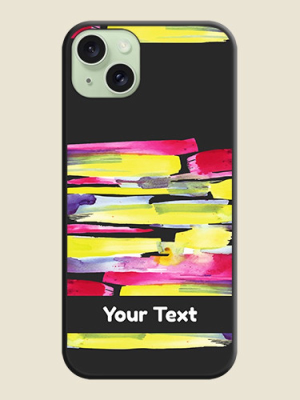 Custom Brush Coloured on Space Black Personalized Soft Matte Phone Covers - iPhone 15 Plus - alternate view