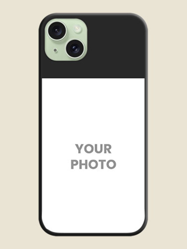 Custom Image Upload With Space Black Color On Custom Soft Matte Mobile Back Cover - iPhone 15 Plus - alternate view