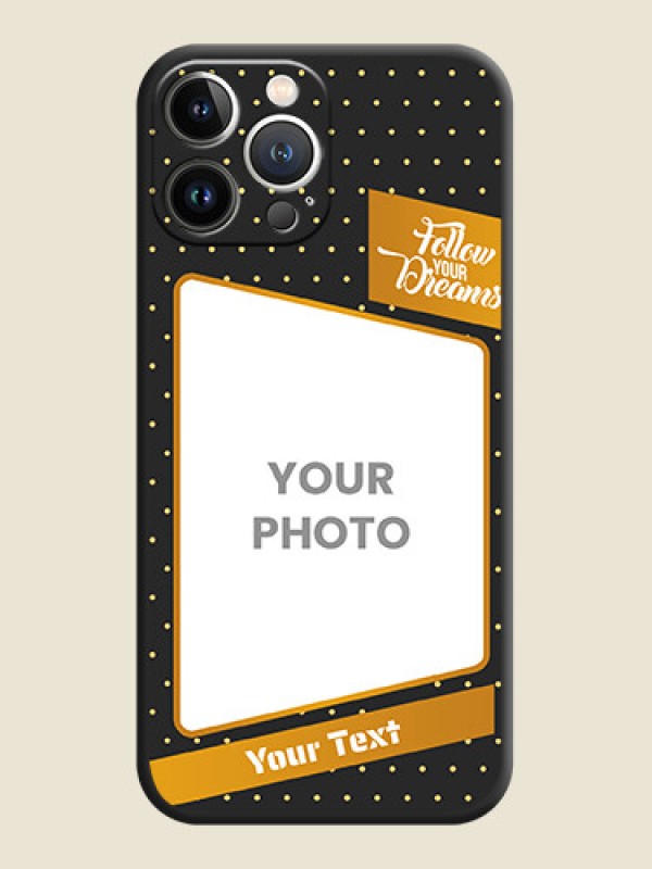 Custom Follow Your Dreams with White Dots on Space Black Custom Soft Matte Phone Cases - iPhone 15 Pro Max - alternate view