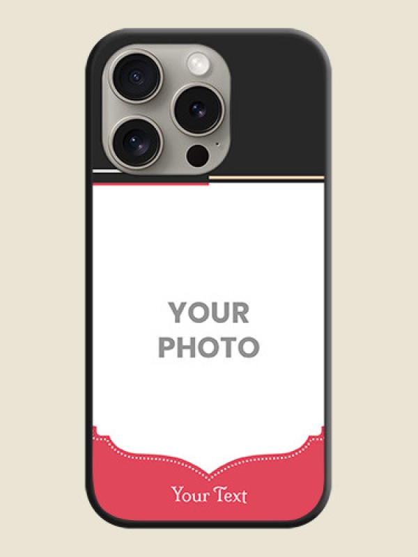 Custom Classic Plain Design with Name - Photo on Space Black Soft Matte Phone Cover - iPhone 15 Pro - alternate view