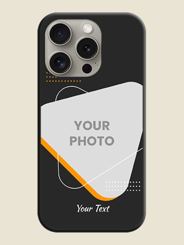 Custom Yellow Triangle - Photo on Space Black Soft Matte Phone Cover - iPhone 15 Pro - alternate view