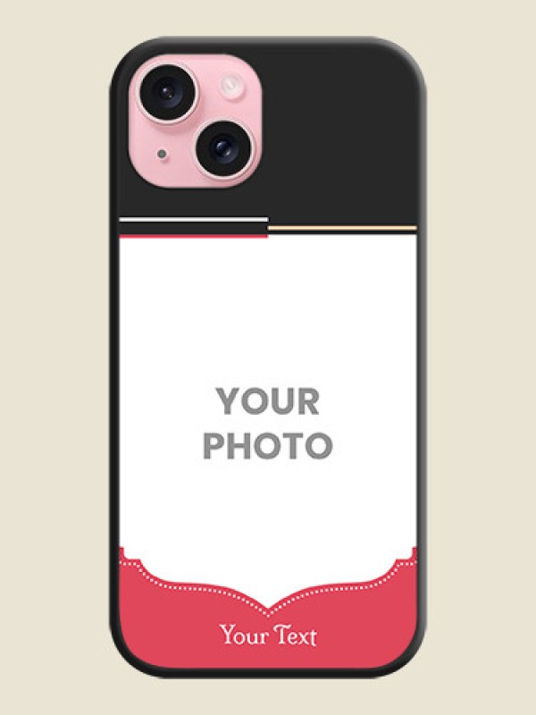 Custom Classic Plain Design with Name - Photo on Space Black Soft Matte Phone Cover - iPhone 15 - alternate view