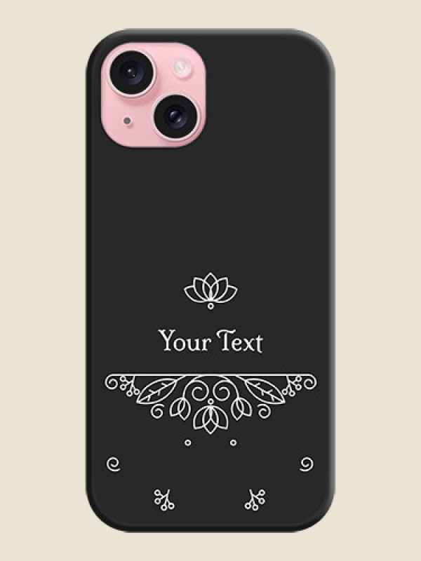 Custom Lotus Garden Custom Text On Space Black Personalized Soft Matte Phone Covers - iPhone 15 - alternate view