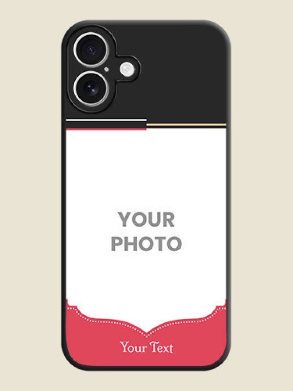 Custom Classic Plain Design with Name On Space Black Custom Soft Matte Mobile Back Cover - iPhone 16 Plus - alternate view