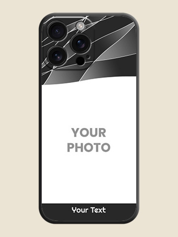 Custom Mixed Wave Lines on Photo On Space Black Custom Soft Matte Mobile Back Cover - iPhone 16 Pro Max - alternate view
