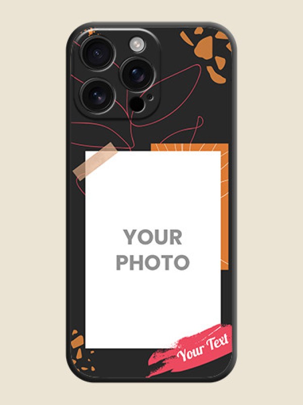 Custom Orange Photo Frame On Space Black Custom Soft Matte Mobile Back Cover - iPhone 16 Pro Max - alternate view