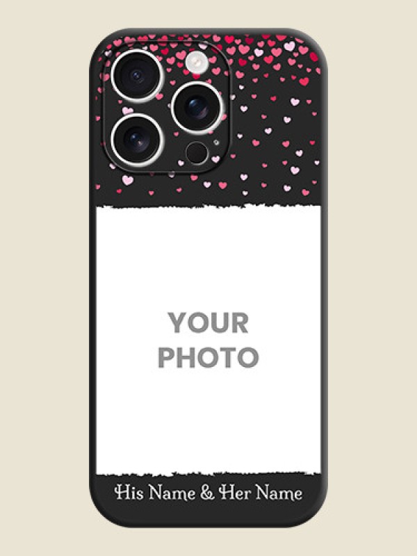 Custom Fall in Love with Your Partner on Photo On Space Black Custom Soft Matte Mobile Back Cover - iPhone 16 Pro - alternate view