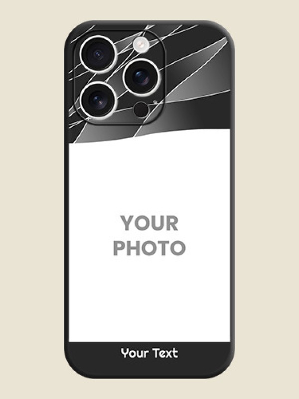 Custom Mixed Wave Lines on Photo On Space Black Custom Soft Matte Mobile Back Cover - iPhone 16 Pro - alternate view