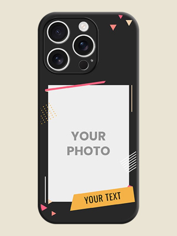 Custom Photo Frame with Triangle Small Dots on Photo On Space Black Custom Soft Matte Mobile Back Cover - iPhone 16 Pro - alternate view