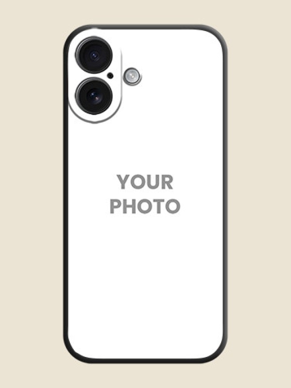 Custom Full Single Pic Upload On Space Black Custom Soft Matte Mobile Back Cover - iPhone 16 - alternate view