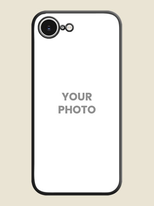 Custom Full Single Pic Upload On Space Black Custom Soft Matte Mobile Back Cover - iPhone 16e - alternate view