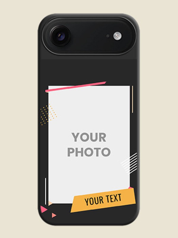 Custom Photo Frame with Triangle Small Dots on Photo On Space Black Custom Soft Matte Mobile Back Cover - Apple iPhone 17 Air - alternate view