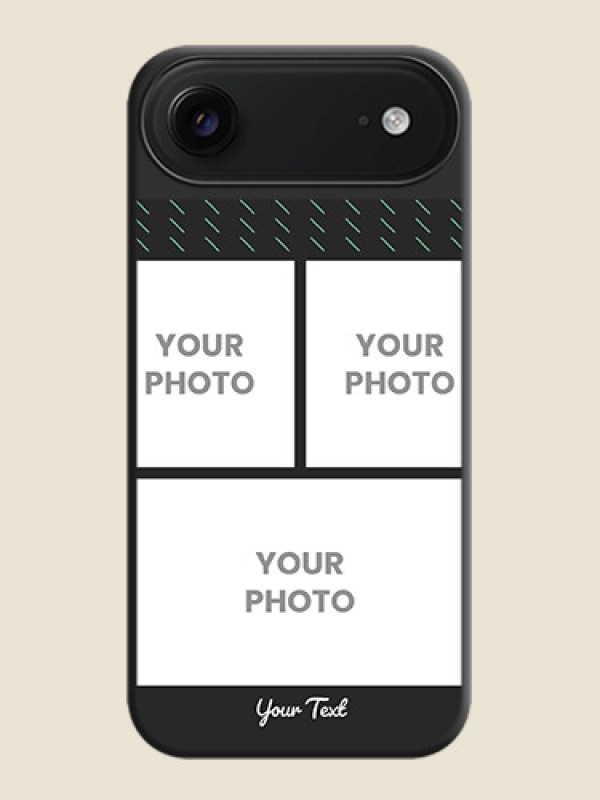 Custom Cross Dotted Pattern with 2 Image Holder On Space Black Custom Soft Matte Mobile Back Cover - Apple iPhone 17 Air - alternate view