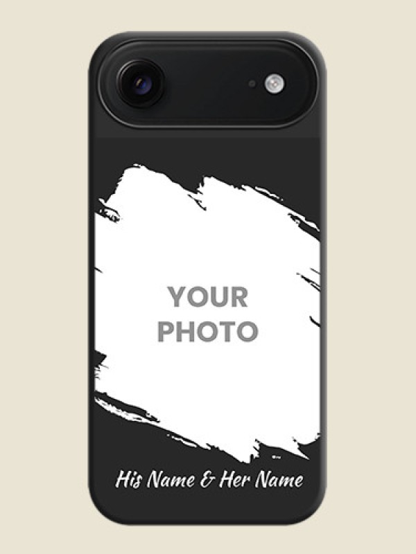 Custom Grunge Brush Strokes on Photo On Space Black Custom Soft Matte Mobile Back Cover - Apple iPhone 17 Air - alternate view