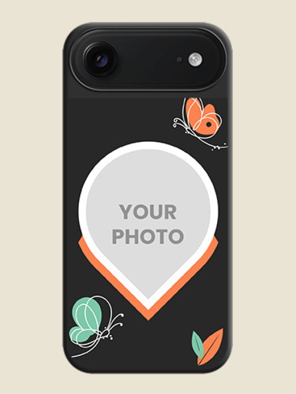 Custom Upload Pic With Simple Butterly Design On Space Black Custom Soft Matte Mobile Back Cover - Apple iPhone 17 Air - alternate view