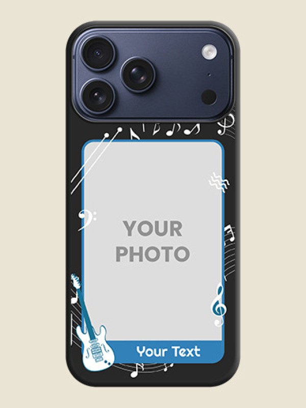Custom Musical Theme Design with Text on Photo On Space Black Custom Soft Matte Mobile Back Cover - Apple iPhone 17 Pro Max - alternate view