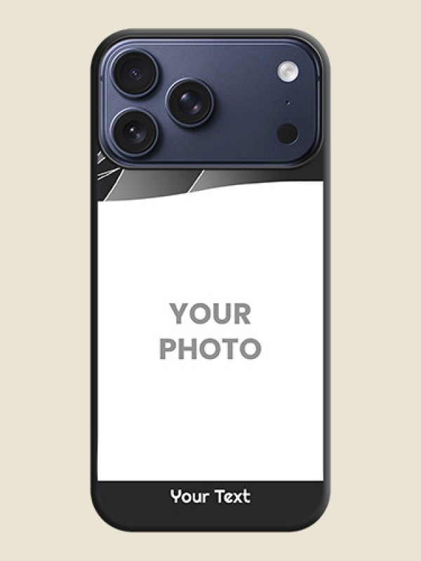 Custom Mixed Wave Lines on Photo On Space Black Custom Soft Matte Mobile Back Cover - Apple iPhone 17 Pro Max - alternate view