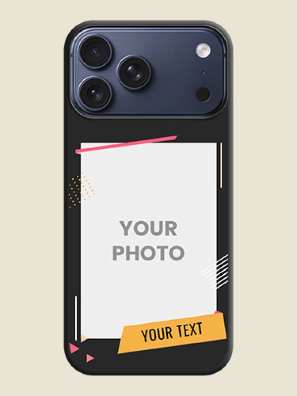 Custom Photo Frame with Triangle Small Dots on Photo On Space Black Custom Soft Matte Mobile Back Cover - Apple iPhone 17 Pro Max - alternate view