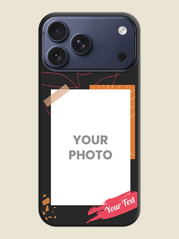 Custom Orange Photo Frame On Space Black Custom Soft Matte Mobile Back Cover - Apple iPhone 17 Pro Max - alternate view