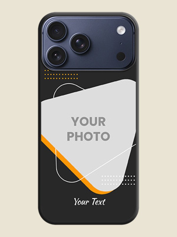 Custom Yellow Triangle on Photo On Space Black Custom Soft Matte Mobile Back Cover - Apple iPhone 17 Pro Max - alternate view