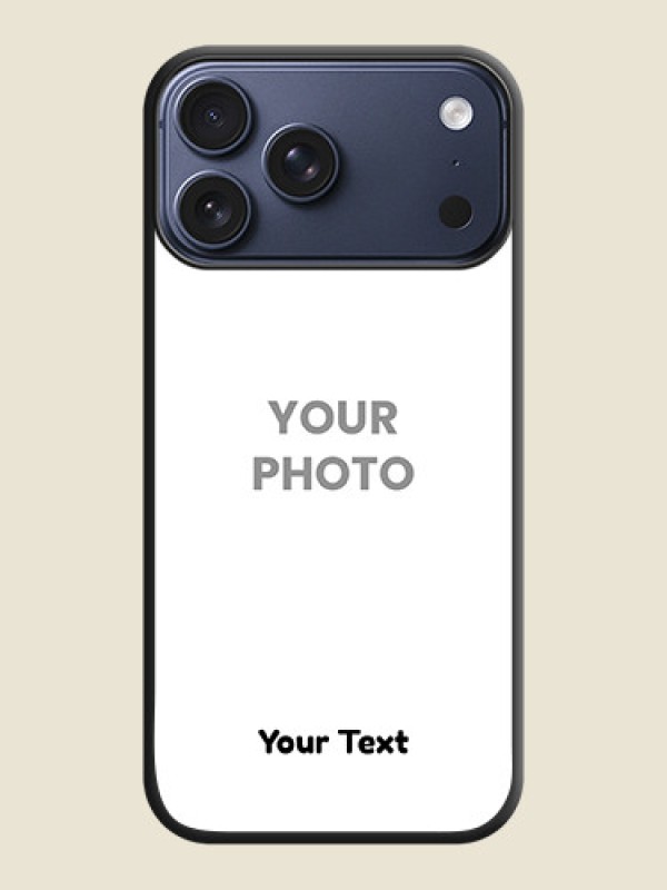 Custom Full Single Pic Upload With Text On Space Black Custom Soft Matte Mobile Back Cover - Apple iPhone 17 Pro Max - alternate view