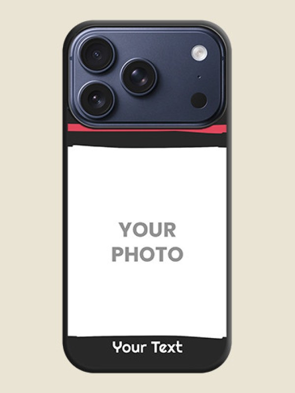 Custom Multicolor Lines with Image On Space Black Custom Soft Matte Mobile Back Cover - Apple iPhone 17 Pro - alternate view