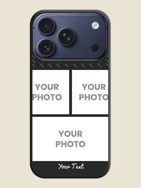 Custom Cross Dotted Pattern with 2 Image Holder On Space Black Custom Soft Matte Mobile Back Cover - Apple iPhone 17 Pro - alternate view