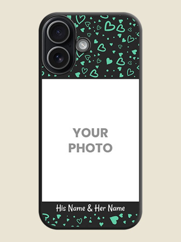 Custom Sea Green Indefinite Love Pattern on Photo On Space Black Custom Soft Matte Mobile Back Cover - Apple iPhone 17 - alternate view