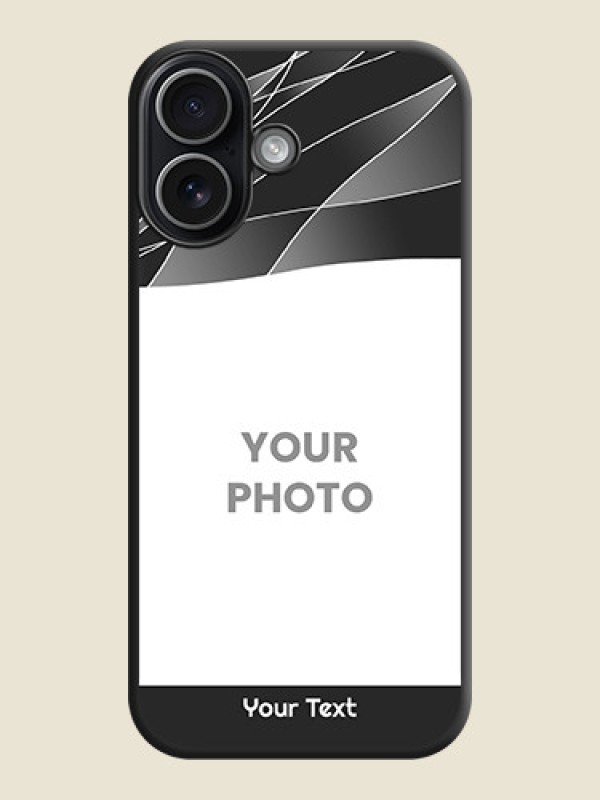 Custom Mixed Wave Lines on Photo On Space Black Custom Soft Matte Mobile Back Cover - Apple iPhone 17 - alternate view