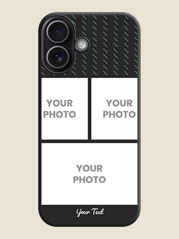 Custom Cross Dotted Pattern with 2 Image Holder On Space Black Custom Soft Matte Mobile Back Cover - Apple iPhone 17 - alternate view