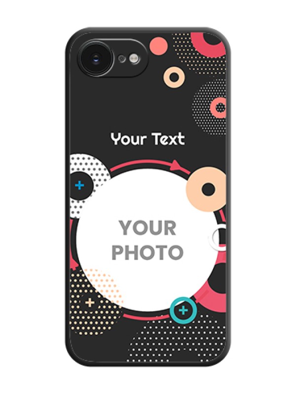 Custom Multicoloured Round Image On Space Black Custom Soft Matte Mobile Back Cover - Apple iPhone 17e - alternate view