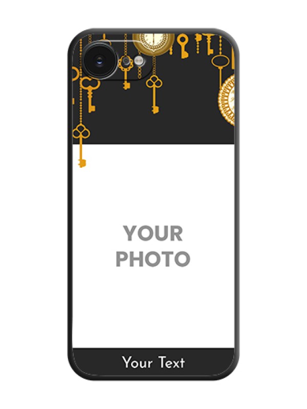 Custom Decorative Design with Text On Space Black Custom Soft Matte Mobile Back Cover - Apple iPhone 17e - alternate view