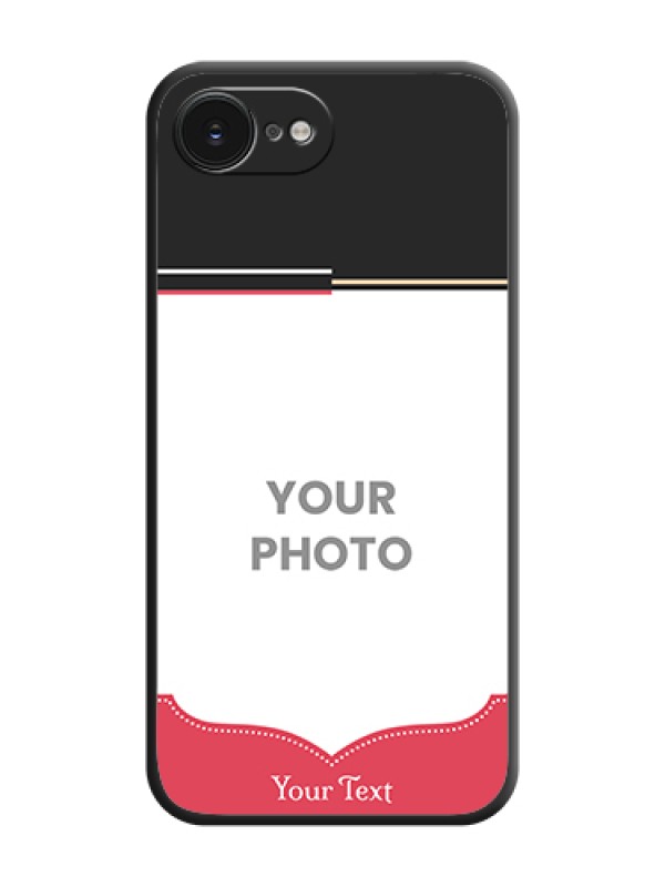 Custom Classic Plain Design with Name On Space Black Custom Soft Matte Mobile Back Cover - Apple iPhone 17e - alternate view