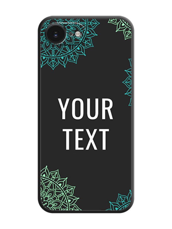 Custom Your Name with Floral Design On Space Black Custom Soft Matte Mobile Back Cover - Apple iPhone 17e - alternate view