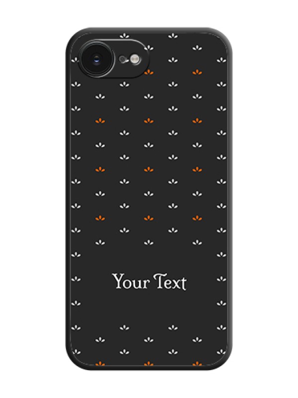 Custom Simple Pattern With Custom Text On Space Black Custom Soft Matte Mobile Back Cover - Apple iPhone 17e - alternate view