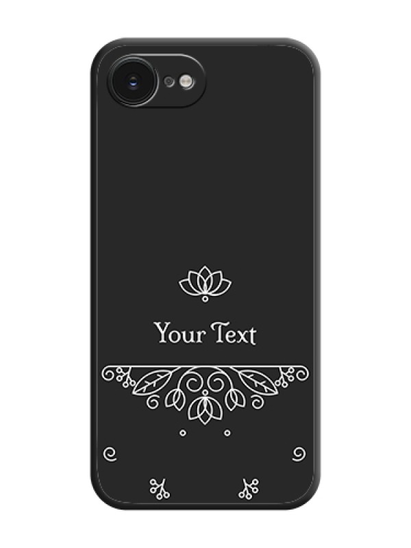 Custom Lotus Garden Custom Text On Space Black Custom Soft Matte Mobile Back Cover - Apple iPhone 17e - alternate view