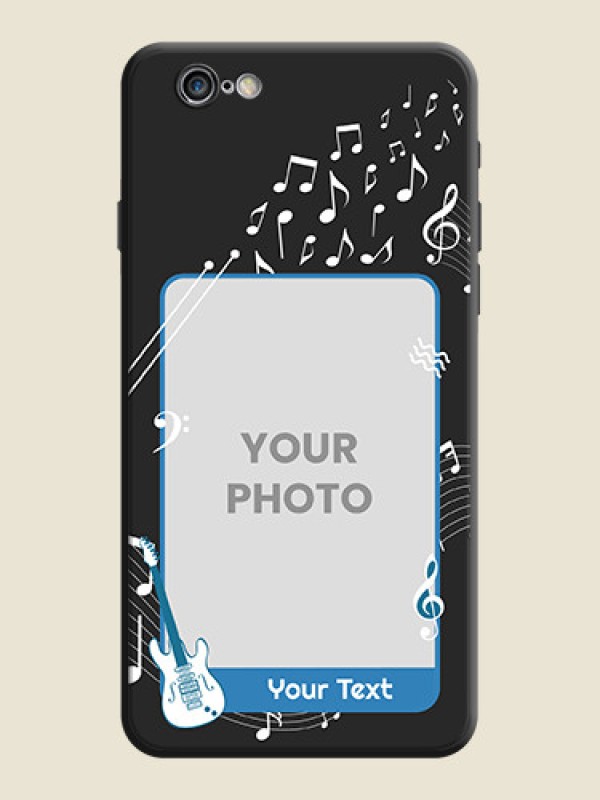 Custom Musical Theme Design with Text - Photo on Space Black Soft Matte Mobile Case - iPhone 6 Plus - alternate view