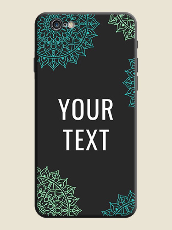 Custom Your Name with Floral Design on Space Black Custom Soft Matte Back Cover - iPhone 6 Plus - alternate view