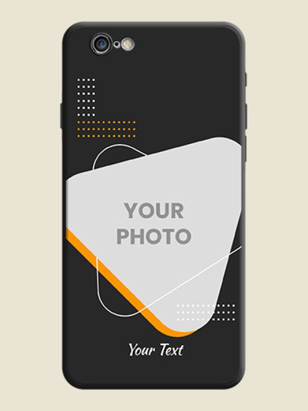 Custom Yellow Triangle - Photo on Space Black Soft Matte Phone Cover - iPhone 6 Plus - alternate view