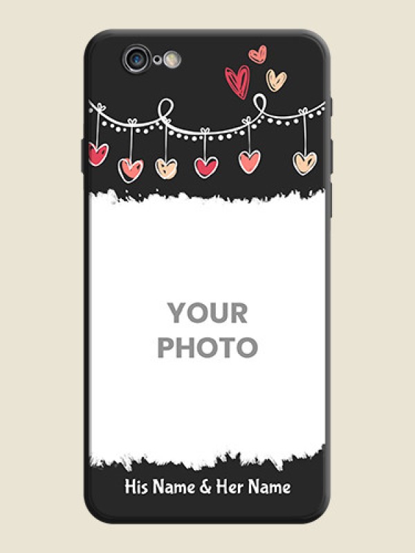 Custom Pink Love Hangings with Name on Space Black Custom Soft Matte Phone Cases - iPhone 6 - alternate view