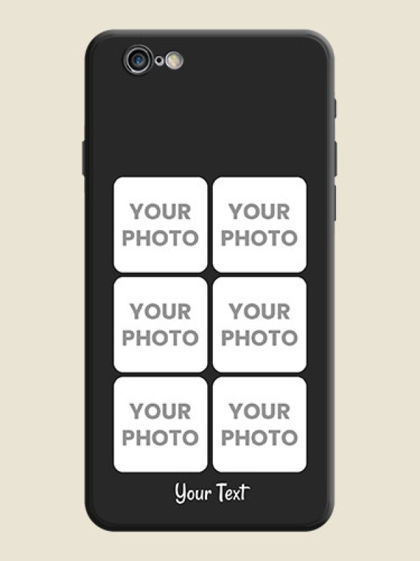 Custom Floral Art with 6 Image Holder - Photo on Space Black Soft Matte Mobile Case - iPhone 6 - alternate view