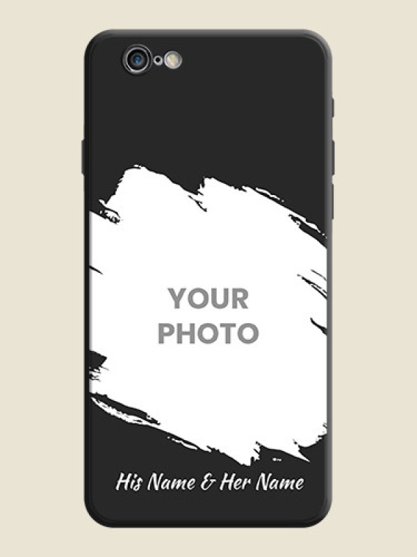 Custom Grunge Brush Strokes - Photo on Space Black Soft Matte Back Cover - iPhone 6 - alternate view