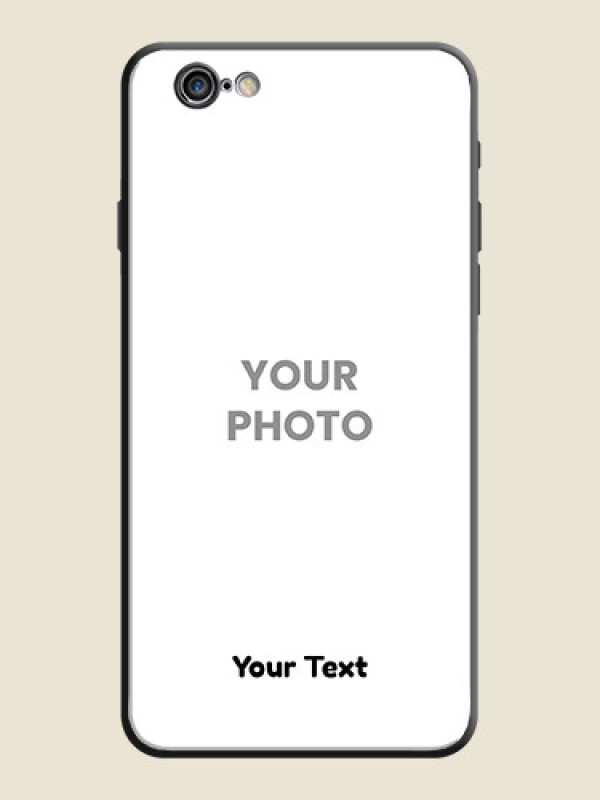 Custom Full Single Pic Upload With Text On Space Black Personalized Soft Matte Phone Covers -Apple Iphone 6 - alternate view