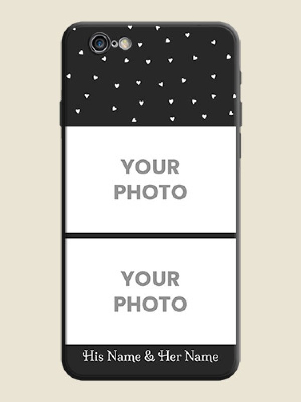 Custom Miniature Love Symbols with Name on Space Black Custom Soft Matte Back Cover - iPhone 6S Plus - alternate view